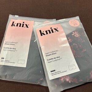 Knix Super Leakproof Dream Short - Black and Pink 2 Pair.